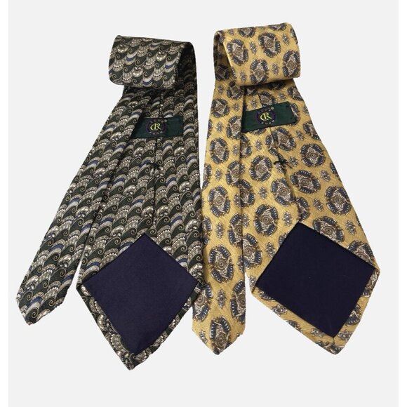 Vintage Club Room Mens Ties Lot Set Of 2 Paisley Preppy Old Money Heritage Class - Picture 4 of 6